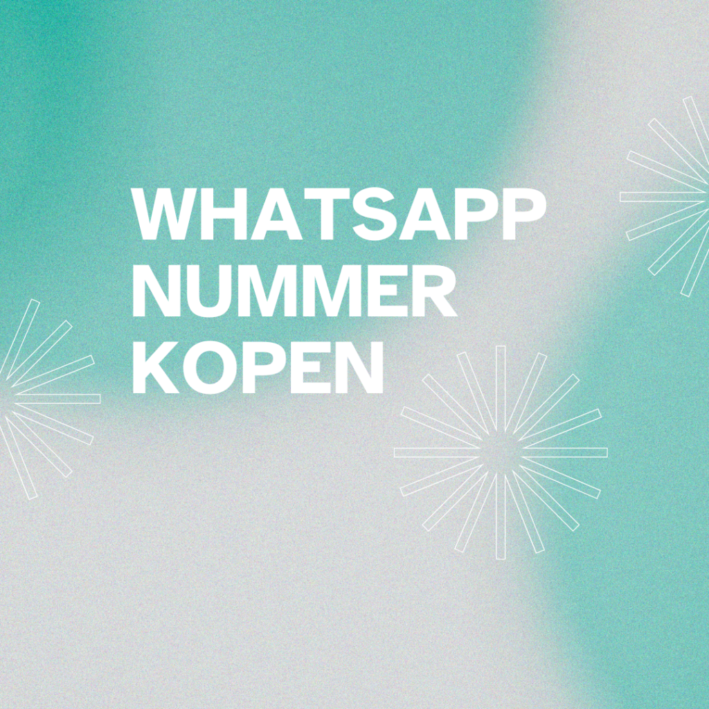 WhatsApp Nummer Kopen