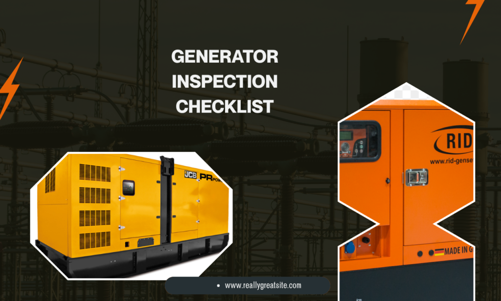 generator inspection checklist