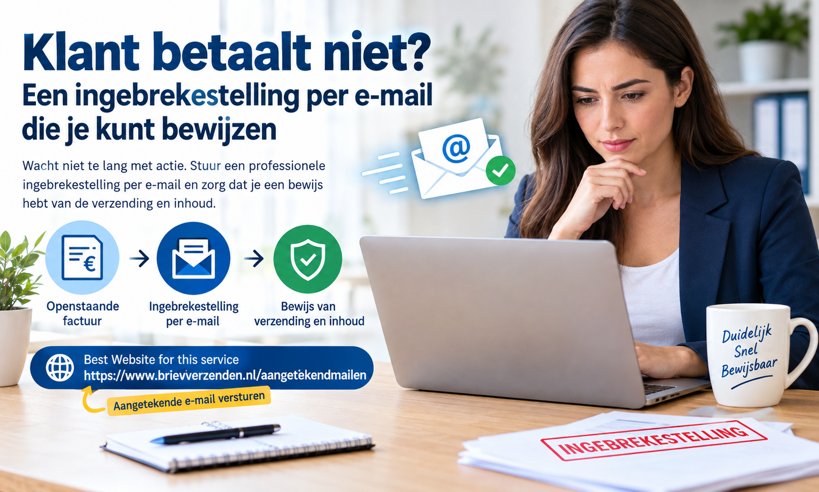 Klant betaalt niet? Een ingebrekestelling per e-mail die je kunt bewijzen