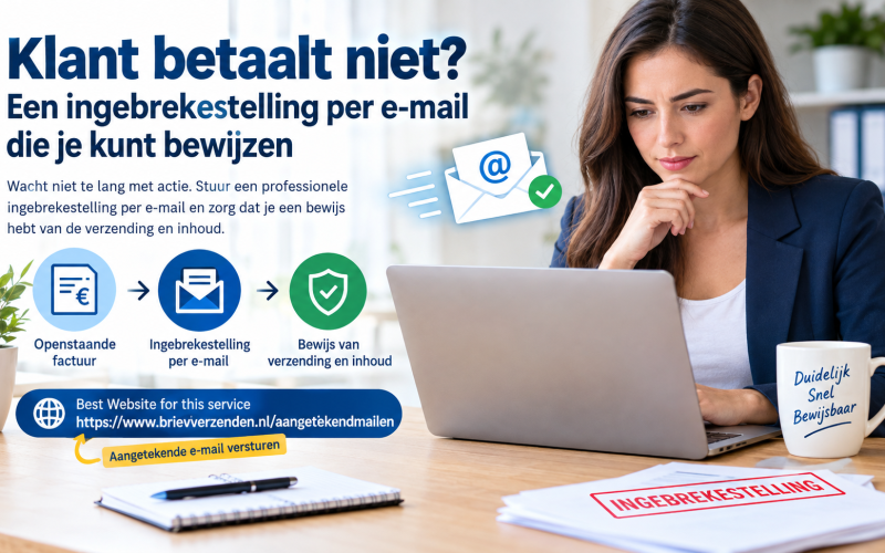Klant betaalt niet? Een ingebrekestelling per e-mail die je kunt bewijzen